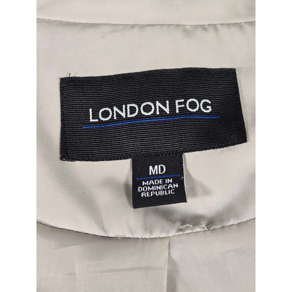 London Fog Women's Water Resistant Belted Cream Color Trench Coat. Size Medium - Picture 2 of 13